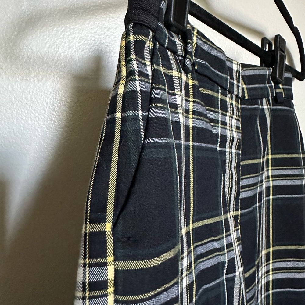 H&M Dark Navy Plaid Dress Pant / Legging Womens 0 Cropped Ankle